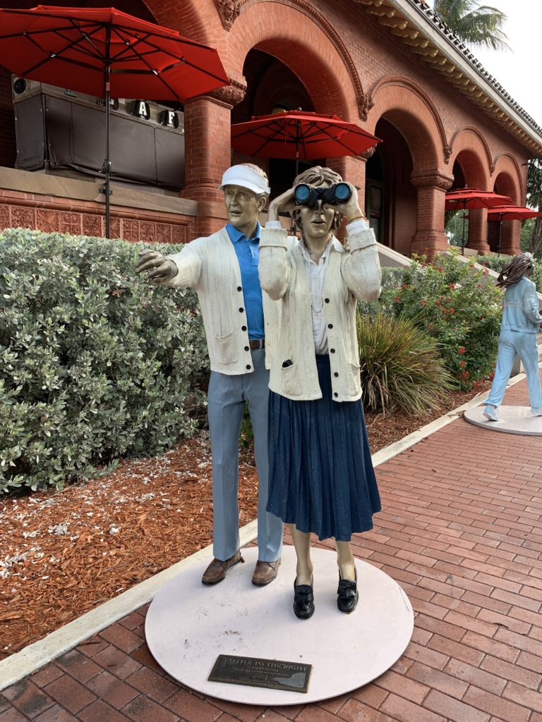 stutues at Custom House, Key West
