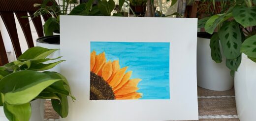Sunflower Watercolor Painting